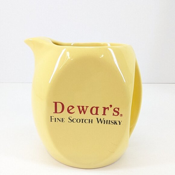 Vintage Dewar's Fine Scotch Whisky Yellow Advertising Pug Jug Water Jug - Picture 1 of 6